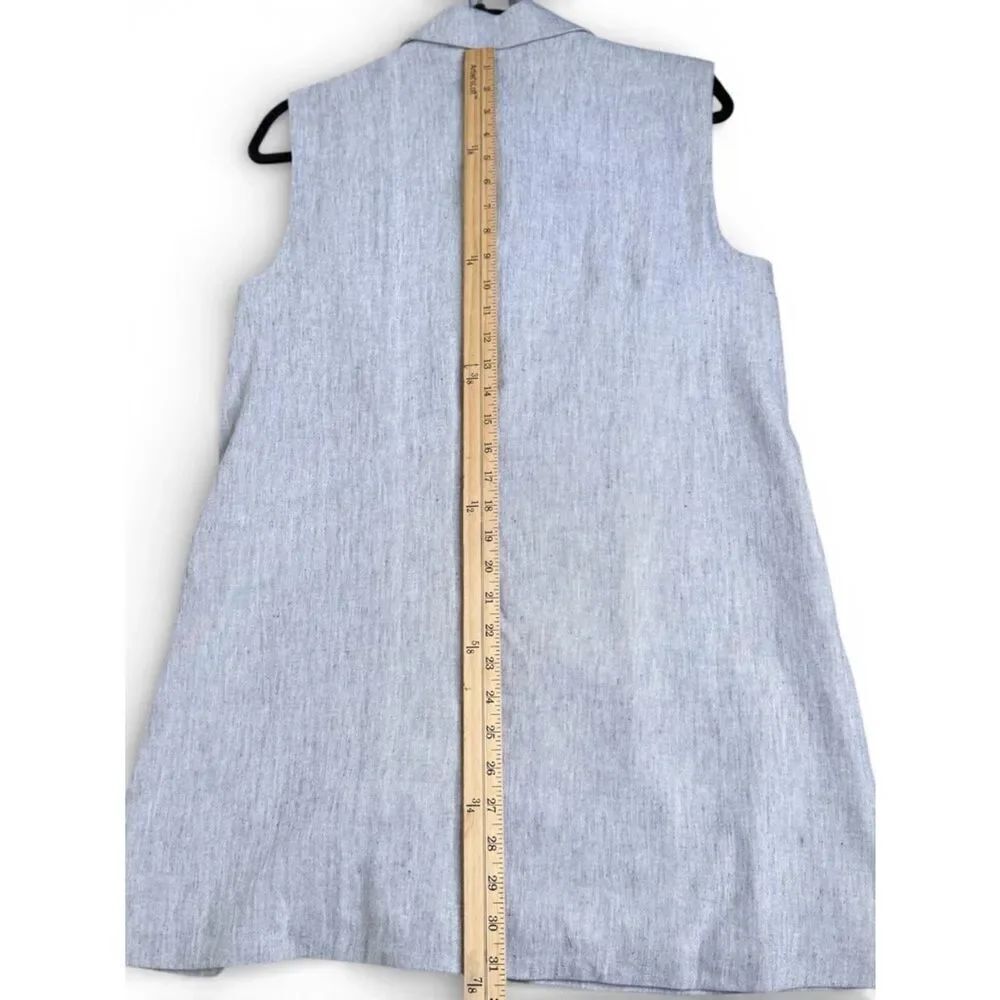Jason Wu Elegant Heather Gray Blazer Dress Vest Med - Picture 7 of 11